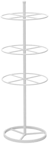 Commercial 3-Tier Freestanding Round Display Rack for Apparel - Versatile Merchandising Fixture for Bras, Shorts, Socks - Stylish White Retail Stand