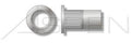 (1000pcs) 1/4-28-.165 Rivets Blind Threaded Inserts Aluminum Flange Ribbed