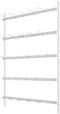 5-Layer Gold Metal Mobile Storage Rack - Freestanding Pegboard Display Rack for Garage & Retail, Ideal for Lingerie, Bras, Shorts & Clothing, Wall-Mountable