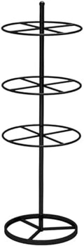 Freestanding 3-Tier Round Display Rack - Commercial Merchandising Fixture for Bras, Shorts & Socks - White Retail Store Clothing Stand