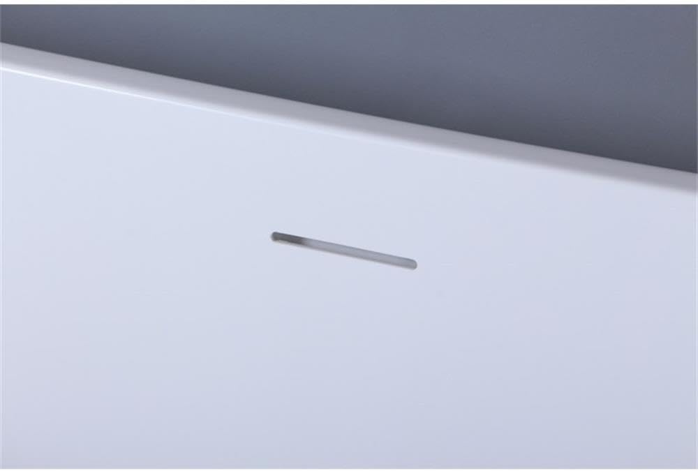 Elegant Kitchen and Bath Turner 72' Rectangular Resin Bathtub in Glossy White