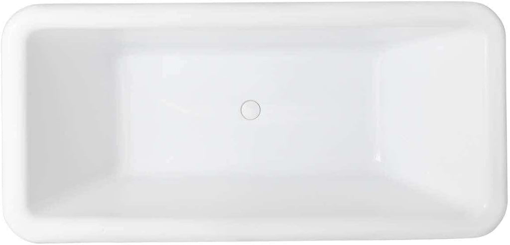 Vintage Tub & Bath Brighton 59 Inch Acrylic Double Ended Freestanding Tub - No Faucet Drillings