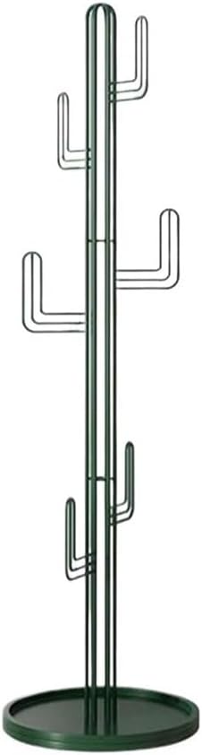 Coat Racks Clothing Stand Freestanding Coat Hanger Garment Racks With Stable Round Base Cactus Shape For Clothes Hats, Bags Fo Coat Rack Stand(Green)