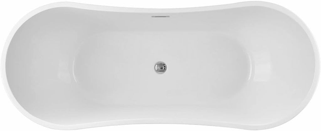 Vintage Tub & Bath Philo 59 Inch Acrylic Double Slipper Freestanding Tub