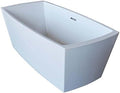 Venzi Vida Collection 32 x 67 Rectangle Acrylic Freestanding Bathtub with Center Drain By Atlantis