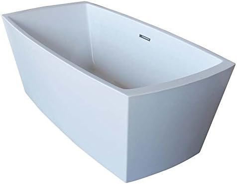 Venzi Vida Collection 32 x 67 Rectangle Acrylic Freestanding Bathtub with Center Drain By Atlantis