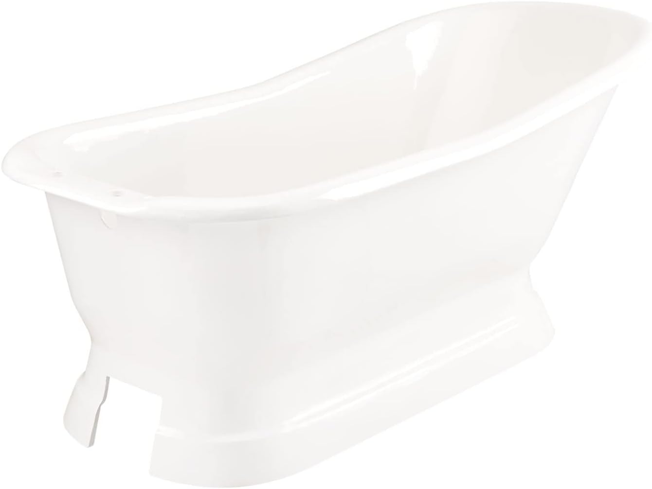 Signature Hardware 380388 Jude 66' Cast Iron Soaking Freestanding Tub with Pre-Drilled Overflow Hole and Tap Deck
