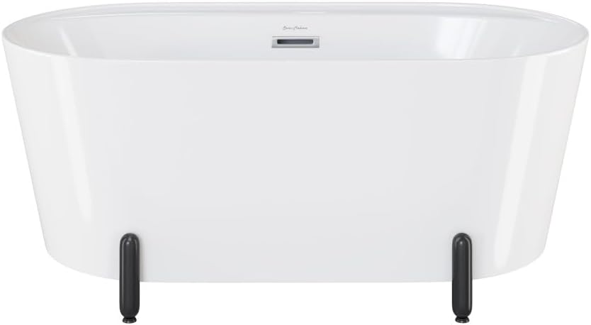 Monaco 59' Freestanding Bathtub with Matte Black Stand