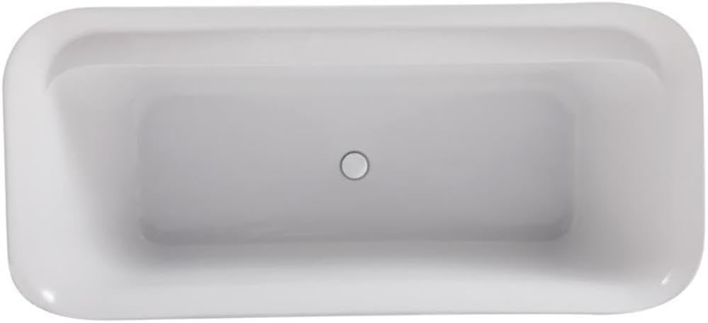 Elegant Decor Indoor Modern 67 inch Soaking Bathtub in Glossy white - 67x30.7x25.5