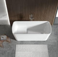 GarveeHome Freestanding Bathtub, Acrylic Soaking Tub with Chrome Overflow and Drain, Contemporary Bath Tub, cUPC Certified