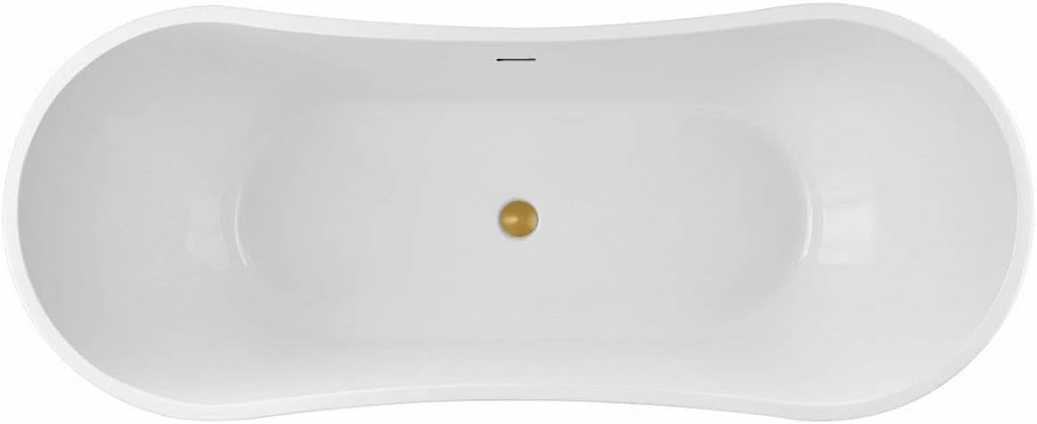Vintage Tub & Bath Philo 59 Inch Acrylic Double Slipper Freestanding Tub