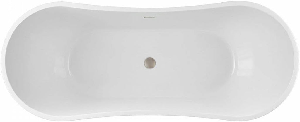 Vintage Tub & Bath Philo 59 Inch Acrylic Double Slipper Freestanding Tub