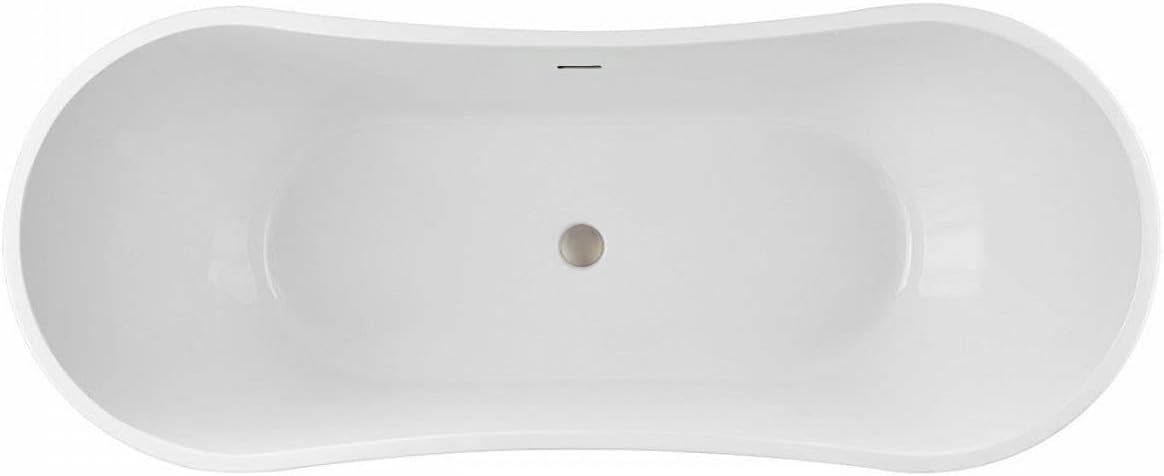 Vintage Tub & Bath Philo 59 Inch Acrylic Double Slipper Freestanding Tub