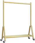 Heavy Duty Rolling Garment Rack with Shelves - Mobile Closet Organizer for Clothes, Dresses, and Accessories - Perfect for Storage in Bedrooms and Retail Spaces
