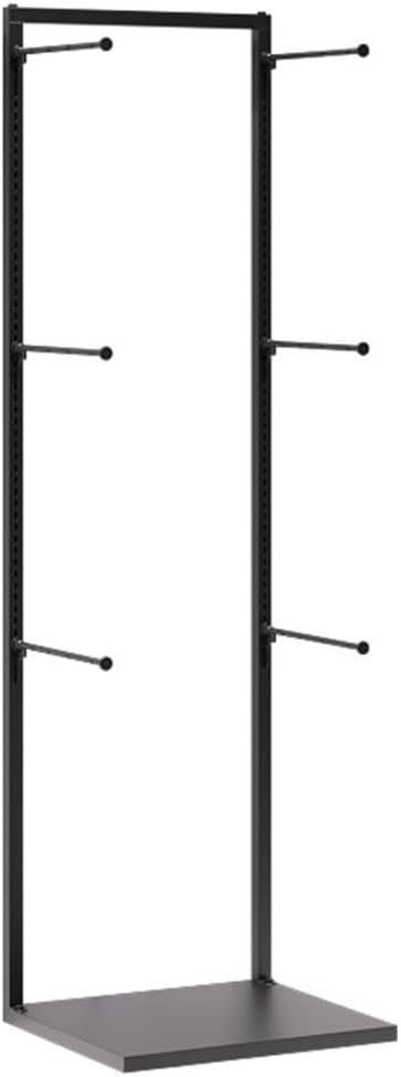Freestanding Garment Rack Display Stand, Multifunctional Lingerie Slippers Shorts Swimwear Scarves Gloves Storage Hanger for Malls/Showroom/Retail Store，Black 40x40x135cm