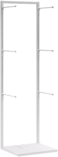 WIGING Freestanding Garment Rack Display Stand, Multifunctional Lingerie Slippers Shorts Swimwear Scarves Gloves Storage Hanger for Malls/Showroom/Retail Store (Color : White, Size : 40x40x135cm)