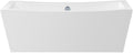 Miseno MNO7035SFSR 70' Free Standing Acrylic Soaking Tub with Reversible Drain - White