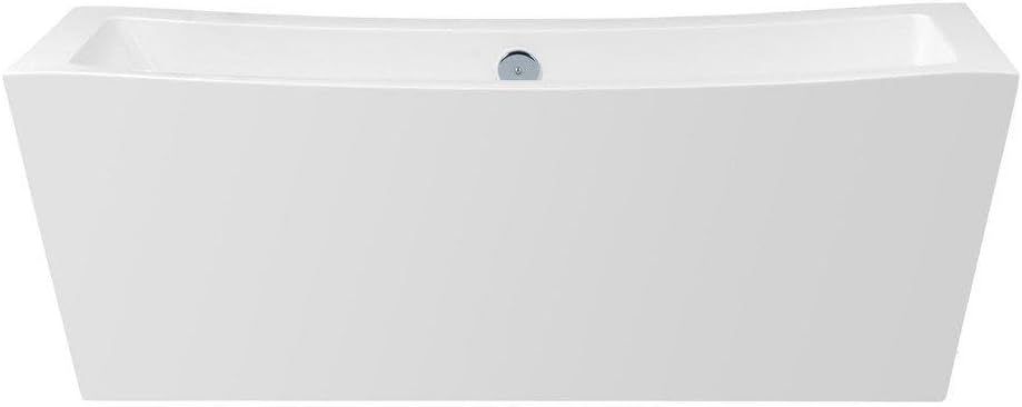 Miseno MNO7035SFSR 70' Free Standing Acrylic Soaking Tub with Reversible Drain - White