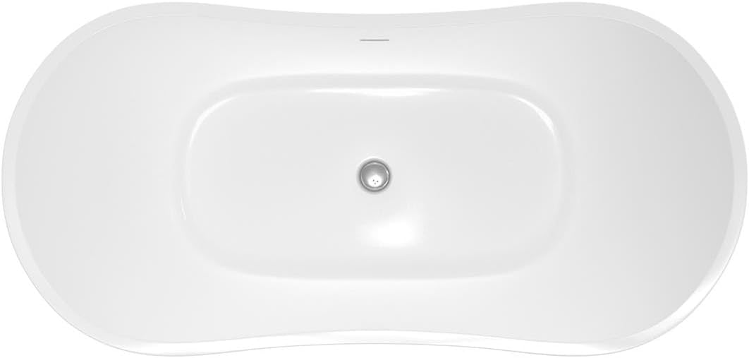 Vintage Tub & Bath Philo 54 Inch Acrylic Double Slipper Freestanding Tub