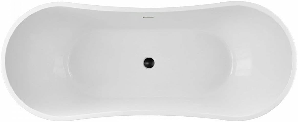 Vintage Tub & Bath Philo 59 Inch Acrylic Double Slipper Freestanding Tub