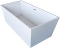 Venzi Vida Collection 32 x 67 Rectangle Acrylic Freestanding Bathtub with Center Drain By Atlantis
