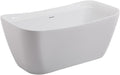 Elegant Decor Indoor Modern 59 inch Soaking Bathtub in Glossy white - 59x30.7x25