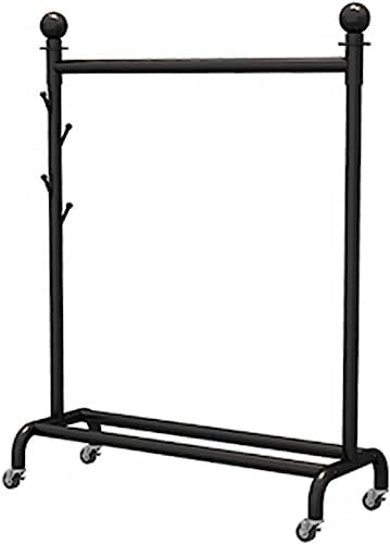 Mobile Garment Rack with Shelves - Stylish Coat Rack for Bedroom, Living Room & Retail - Portable Clothing Organizer & Storage Solution on Wheels 100X40X155Cm