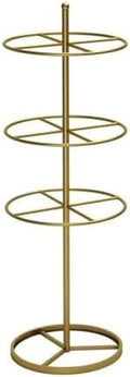 Freestanding 3-Tier Round Display Rack for Garments - Commercial Store Fixture for Bras, Shorts, Socks - White Retail Merchandising Stand