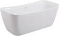 Elegant Decor Indoor Modern 67 inch Soaking Bathtub in Glossy white - 67x30.7x25.5