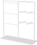 Clothing Store Garment Rack Freestanding Clothing Store Scarf Storage Organizer Rack, Underwear Rack,Retail Store Panty Shorts Bra Silk Shawl Display Stand for Boutique Mall (White 120X40X130CM)