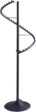 Spiral Round Garment Rack, Metal, 360° Rotating, Freestanding Hanging Clothing Display Stand, Heavy Duty, for Bedrooms, Living Rooms, 71in(Black)