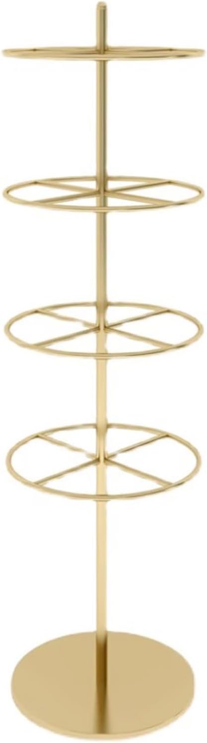 Clothing Store Underwear Rack, Retail Store Panty Shorts Bra Display Stand, 3/4 tiers Floor-standing Garment Hanger Organizer for Shopping Mall(Gold 4 Tiers)