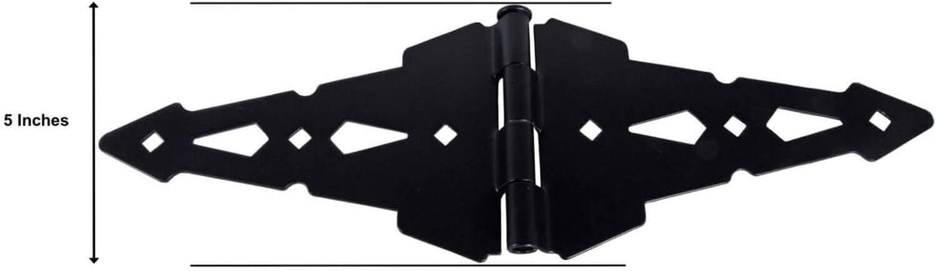 Black Western Style Wood Fence, Single Gate Kit, 8' Strap Gate Hinges, Gate Latch Opens from Both Sides - CASE Qty 6