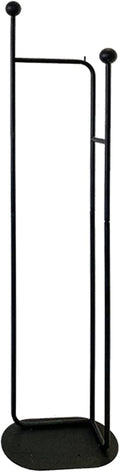 Heavy Duty Garment Rack Modern Metal Clothing Rack with Shelves Freestanding Coat Rack for Bedroom Hallway and Living Room Easy to Assemble Clothes Rail Small Space Storage Solution (Black)
