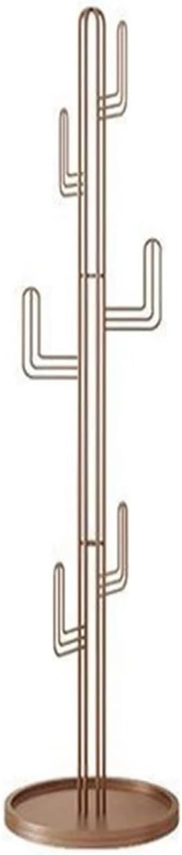 Entryway Clothing Stand Freestanding Coat Hanger Garment Racks With Stable Round Base Cactus Shape For Clothes Hats, Bags Fo for Bags(Gold)