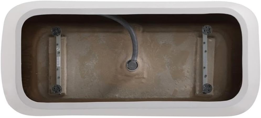 Elegant Decor Indoor Modern 67 inch Soaking Bathtub in Glossy white - 67x30.7x25.5