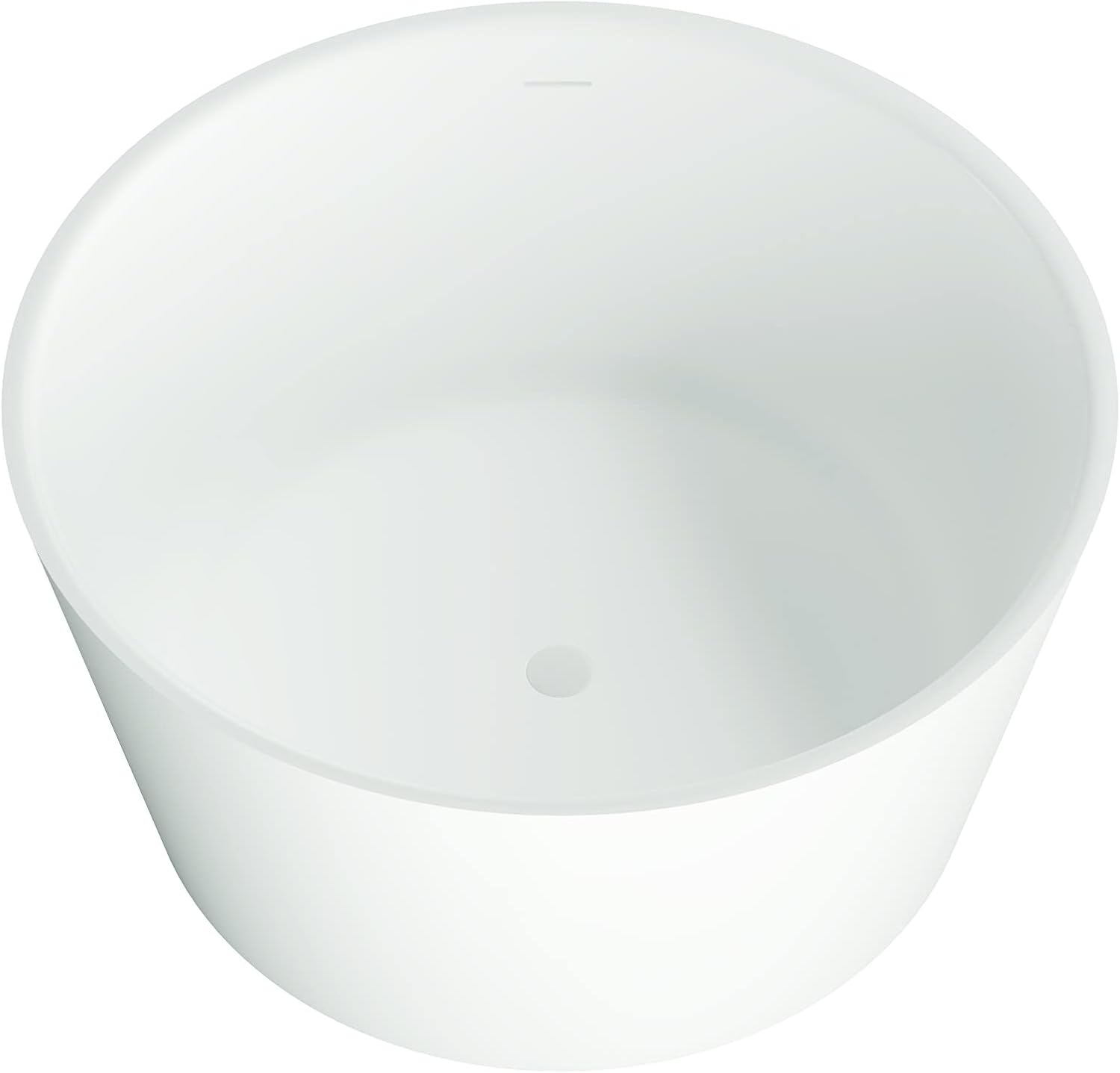 Dowell 078 48' Round Luxury Stone Resin Solid Surface Freestanding Bathtub White Modern-Roud 48'