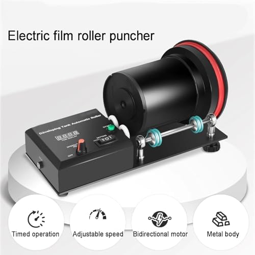 Electric Film Processor Machine, Universals Film Processing Kit with Extension Rod, 1-30min Timer, 20-280RPM Speed Adjustable