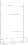 70.8in Metal Underwear Display Stand, Large Capacity, Lingerie Garment Rack, Retail Sock Show shelves, Commercial Clothing Store Shelf, for Bras, Shorts, Hats, 4 Tier(White,120 * 35 * 180cm)