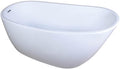 KINGSTON BRASS VTRS592928 59-Inch Contemporary Freestanding Acrylic Bathtub, White