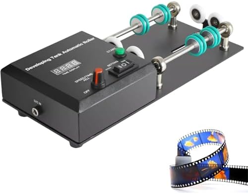 Electric Film Processor Machine, Universal Film Processor Kit with Timer and Speed Adjustment, 4 Preset Programs for Developing Tanks, 20-280RPM
