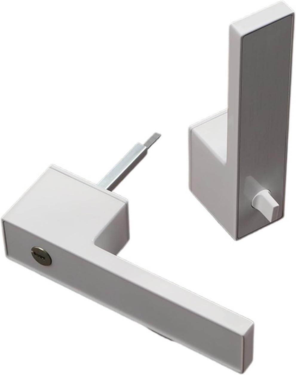 Door Lock Indoor Door Magnetic Suction Lock Bedroom Door Quiet Solid Wood Ecological Modern Grey Household Universal Handle(Gold. - with a Key)