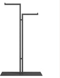 Heavy Duty Garment Rack Double Rod Clothing Rack for Hanging Clothes, Freestanding Clothes Display Rack for Boutique, Heavy Duty Metal Clothes Rail for Bedroom, Space Saving Coat Rack (Black)