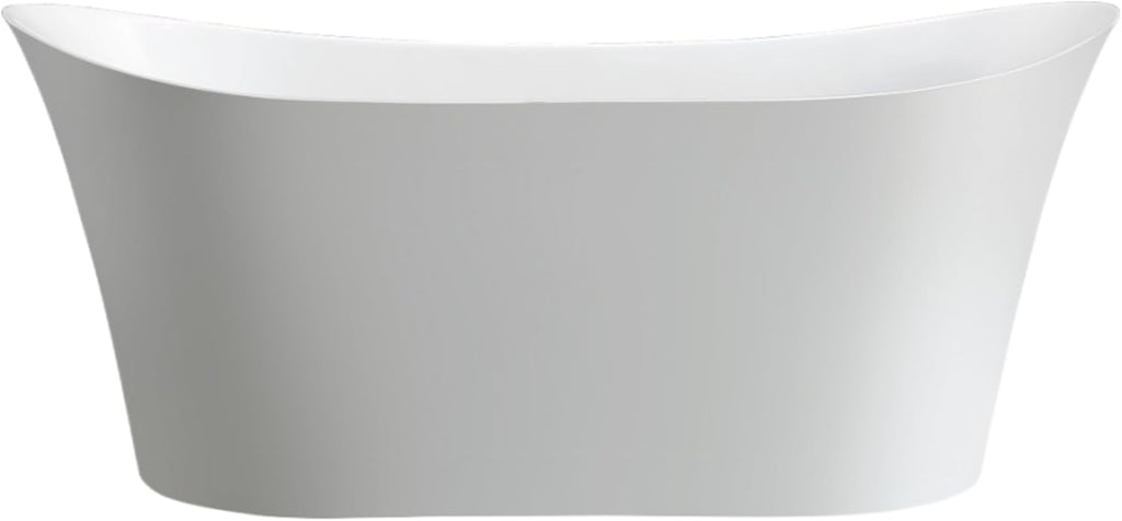 Vanity Art 67 X 30 Inch White Acrylic Freestanding Bathtub | Contemporary Design Soaking Tub with Pop-up Drain and Slotted Overflow Included, UPC Certified VA6805-TG