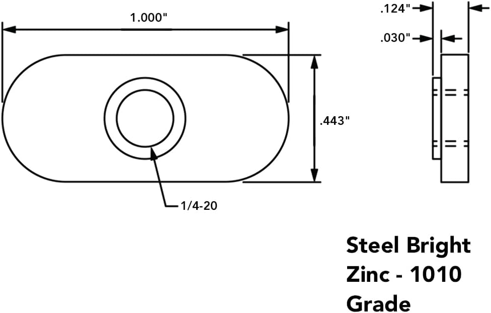 8020, 3785, 10 Series Steel 1/4-20 Centered Slide in Economy T Nuts Hardware Nuts for 1' 10 Series Aluminum Extrusions 80/20 (2500 Pack)