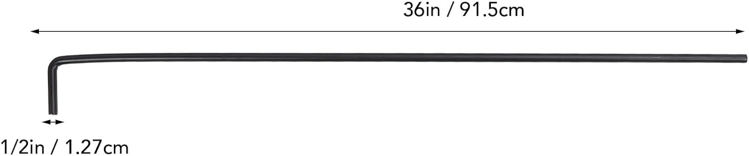 Heavy Duty Cane Bolt Gate Drop Rod, 2 Sets Gate Ground 36 Inch Heavy Duty Drop Rod for Wooden Fences Metal Gates Doors, Easy Installation, Secures Single & Double Doors