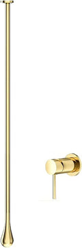 Ceiling Mounted Bathroom Faucet, Free Standing Bathtub Faucet, Brass Water Drop Hanging Faucets,Hot and Cold Bathtub Wall Mounted Faucets for Vanity Hotel(Wall Switch, Gold)