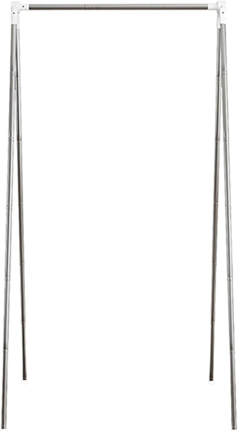 Foldable Clothes Rack, Extendable Garment Rack Portable Freestanding Clothing Rack Metal Clothes Rack For Travel, Camping, Bedroom, Hotel, Laundry Room(Large)