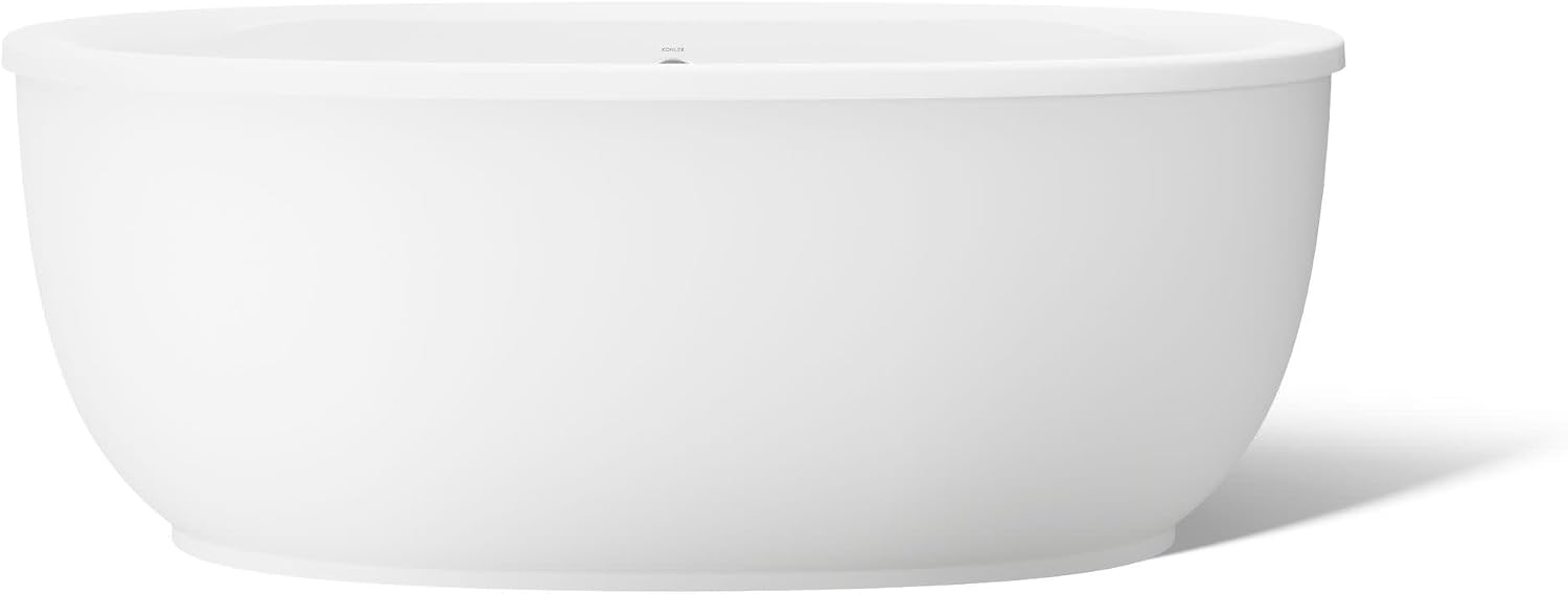 Kohler 6369-0 Sunstruck® 65-1/2' x 35-1/2' freestanding bath with fluted shroud, White