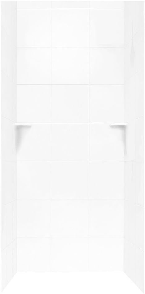 Swan SQMK723636.010 Solid Surface Shower Wall Kit, 36' L x 36' H x 72.5' H, White